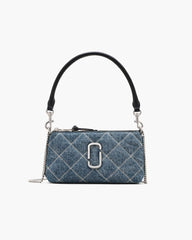 Marc Jacobs Discount - The Quilted Denim Snapshot Convertible Shoulder Bag Light Wash Indigo