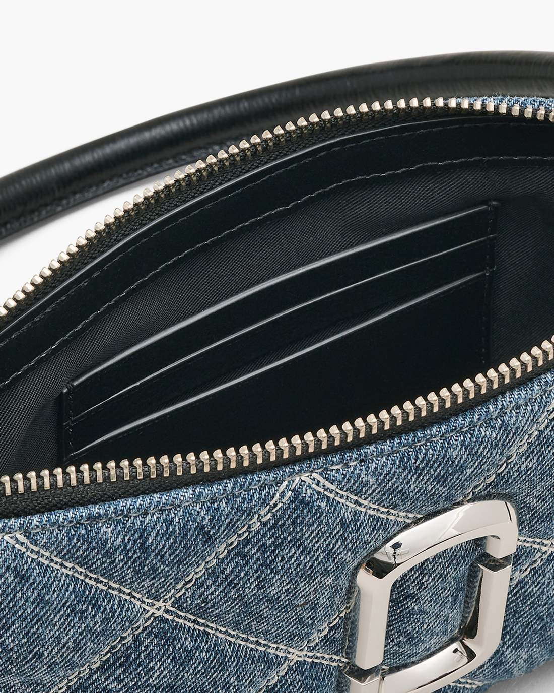 Marc Jacobs Discount - The Quilted Denim Snapshot Convertible Shoulder Bag Light Wash Indigo