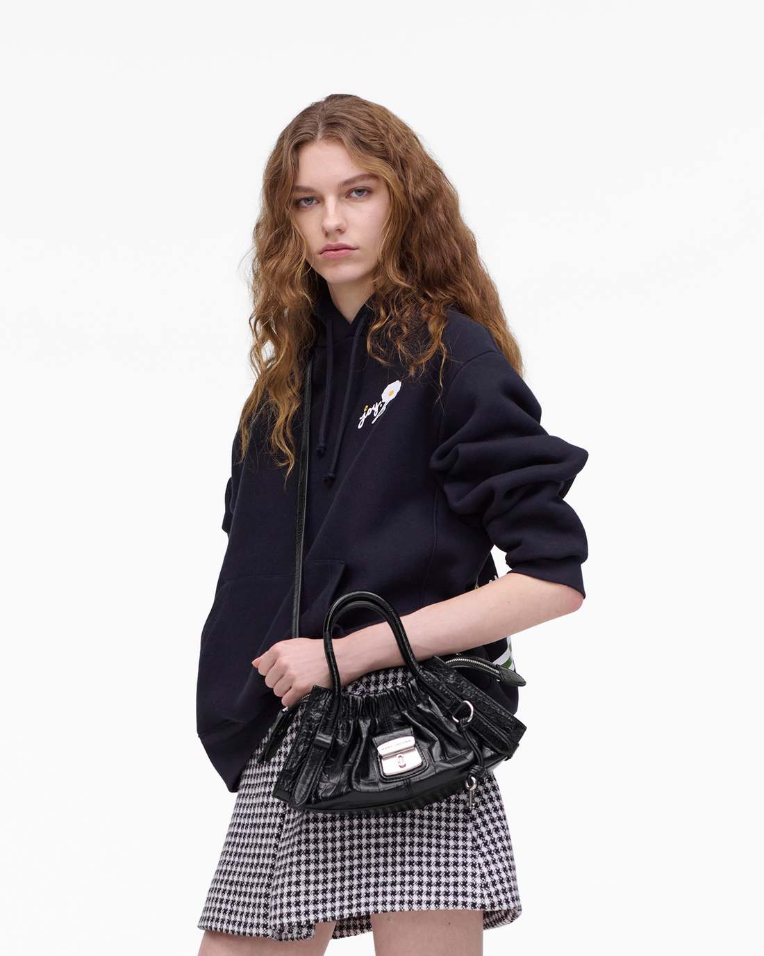 Marc Jacobs Discount - The Croc Cristina Small Satchel Black