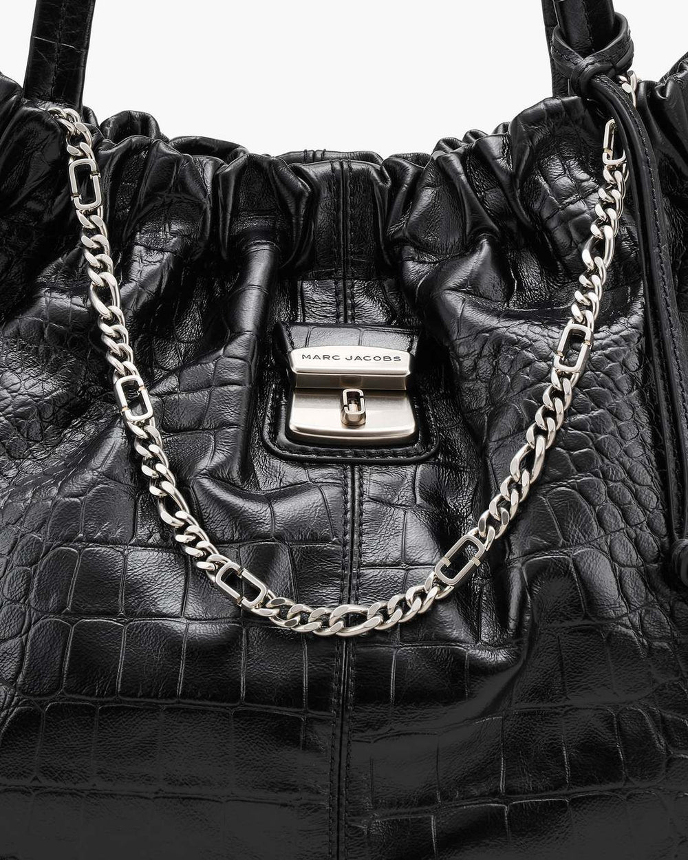Marc Jacobs Discount - The Croc Cristina Tote Black