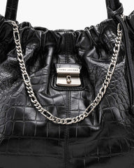 Marc Jacobs Discount - The Croc Cristina Tote Black