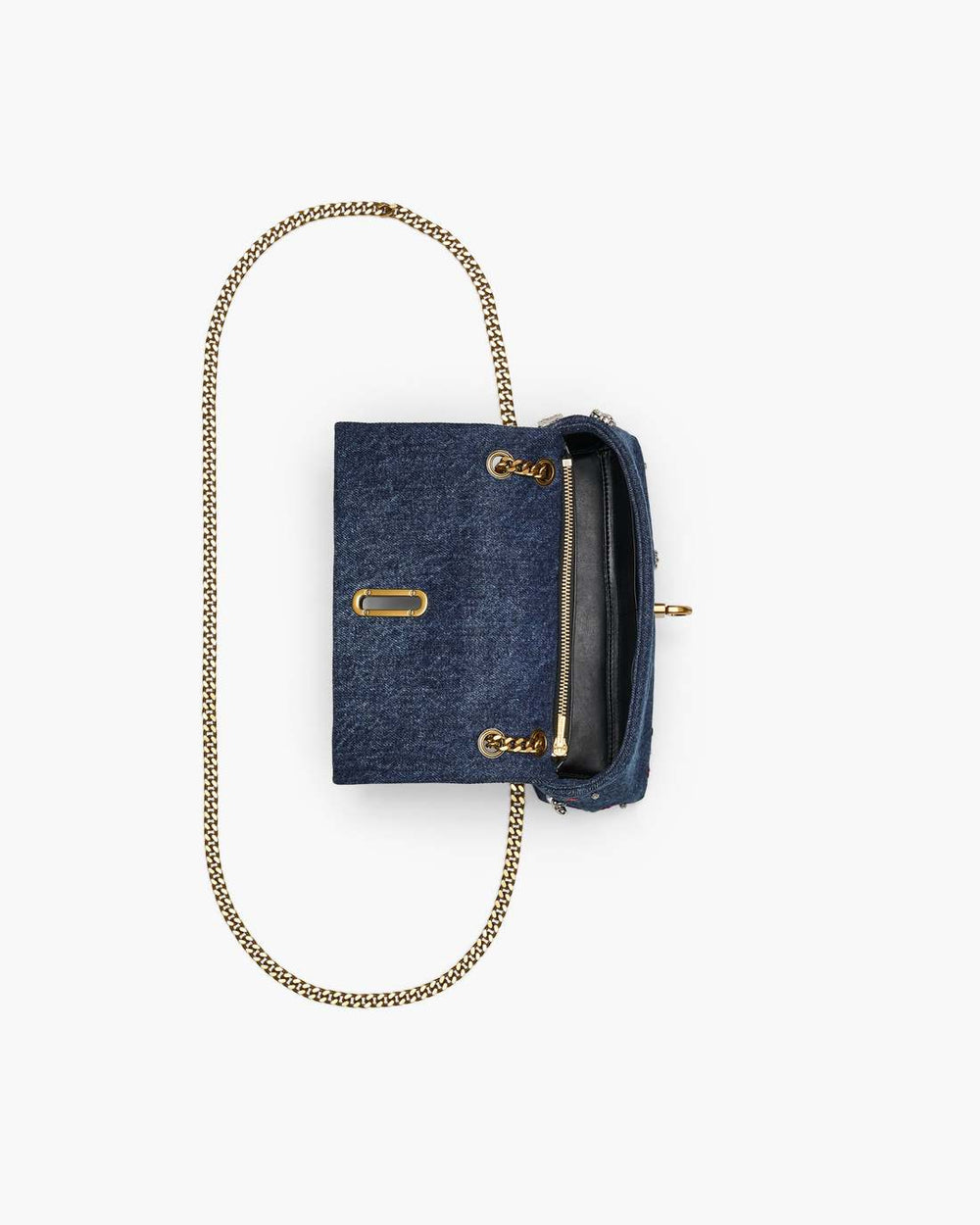 Marc Jacobs For Sale - The Trinket Charm Denim Dual Chain Mini Bag Medium Wash Multi