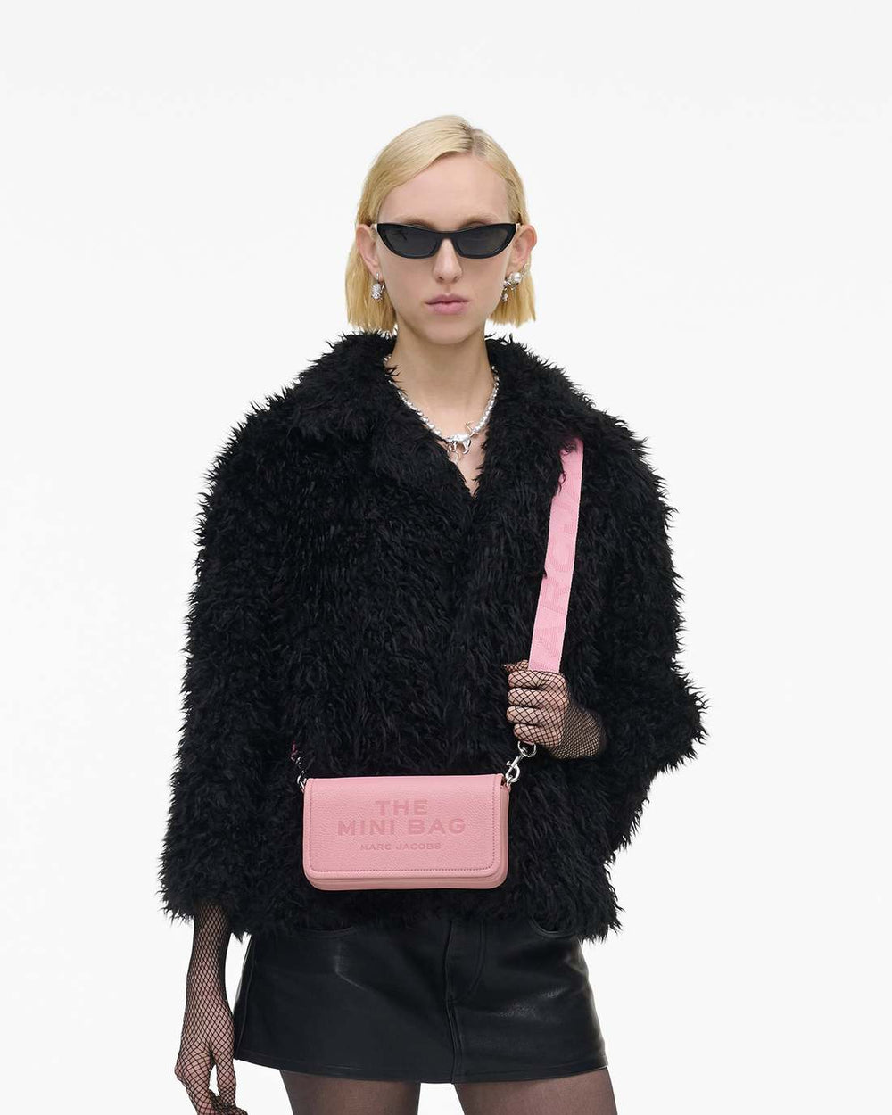 Marc Jacobs Discount - The Leather Mini Bag Ribbon Pink