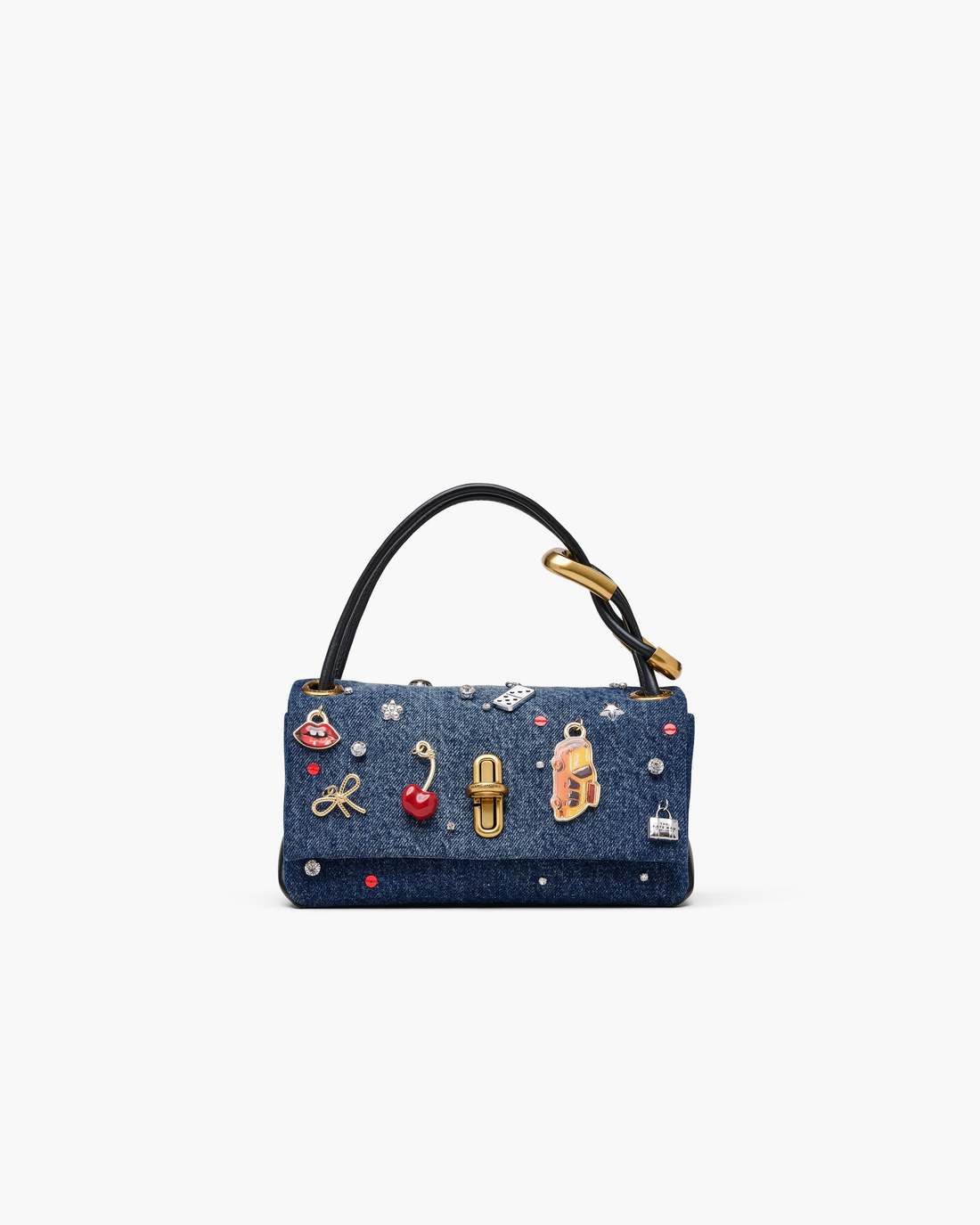 Marc Jacobs Online - The Trinket Charm Denim Mini Dual Bag Medium Wash Multi