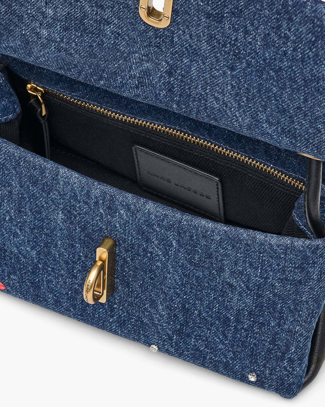Marc Jacobs Online - The Trinket Charm Denim Mini Dual Bag Medium Wash Multi