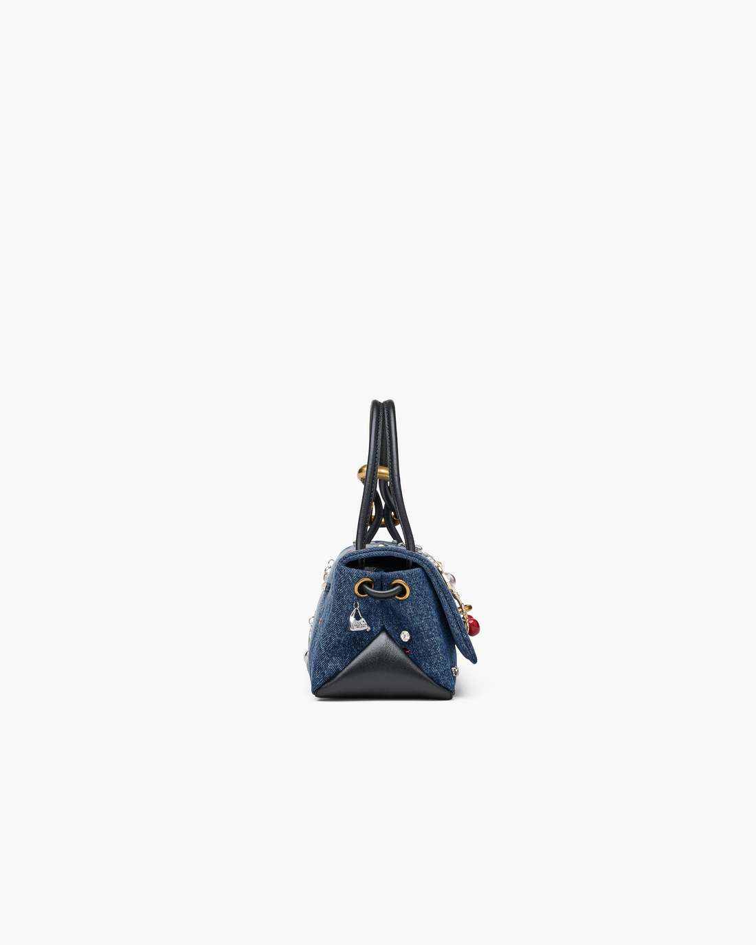 Marc Jacobs Online - The Trinket Charm Denim Mini Dual Bag Medium Wash Multi