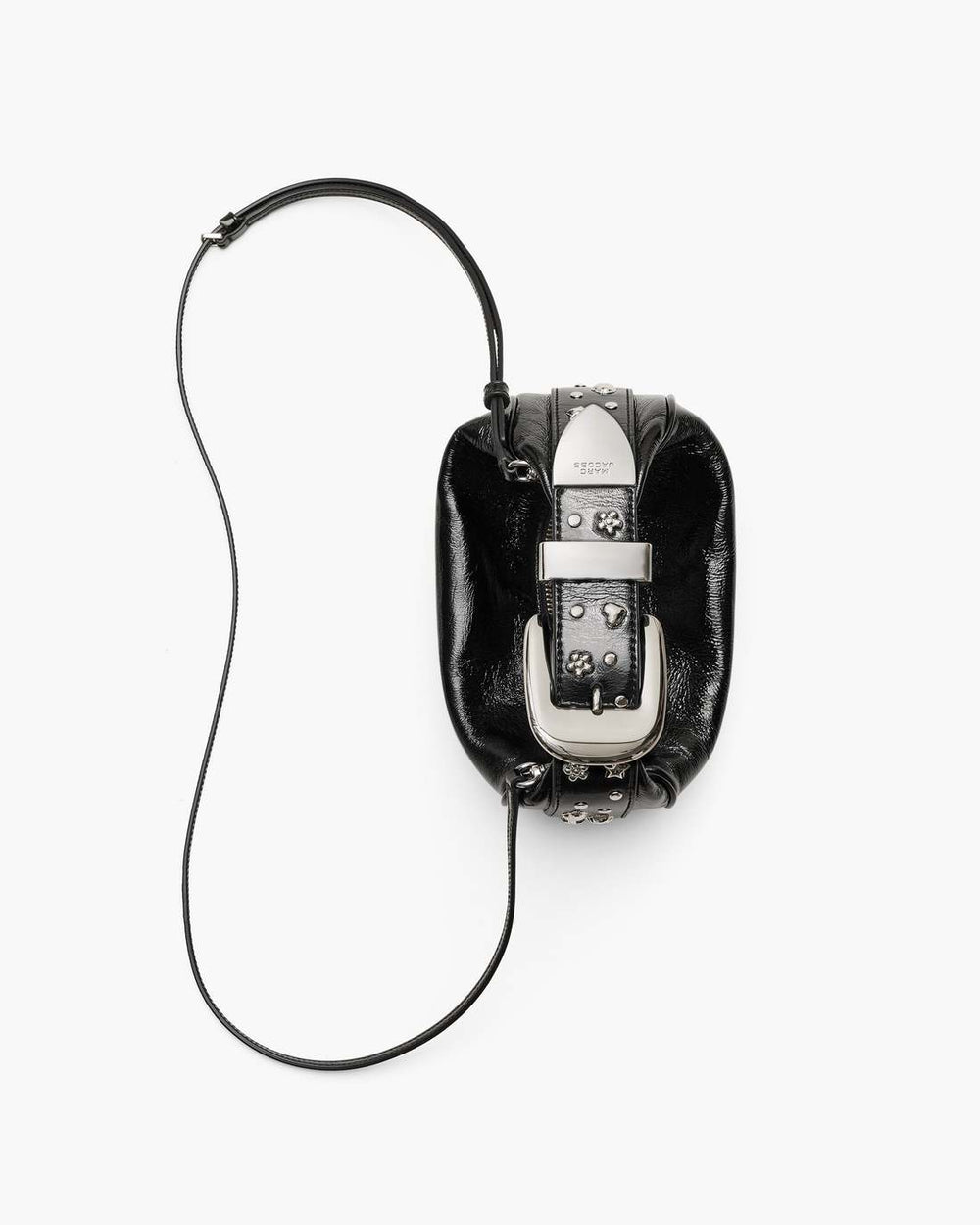 Marc Jacobs Discount - The Crinkle Patent Party Bag Black