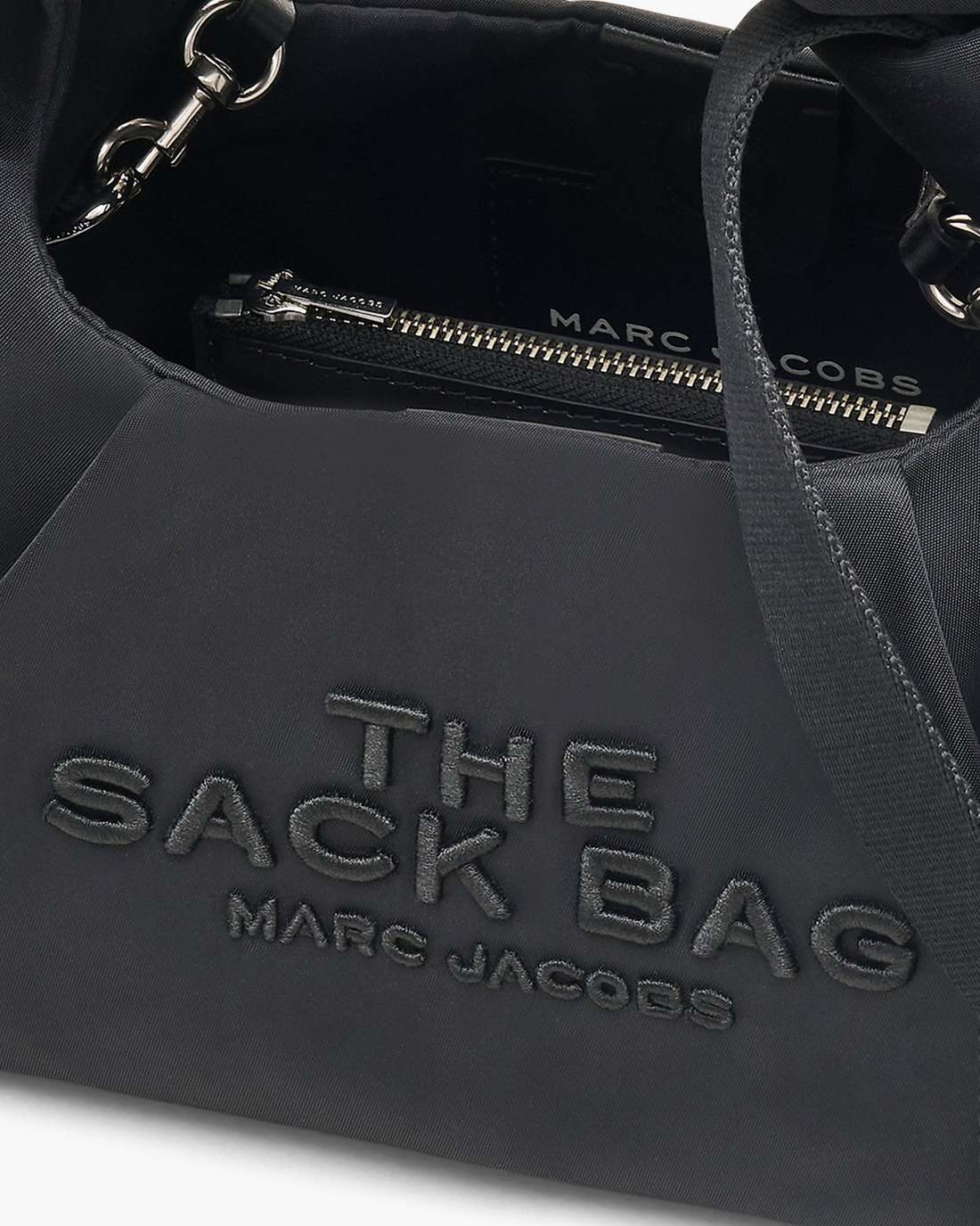 Marc Jacobs Discount - The Bow Nylon Mini Sack Bag Black
