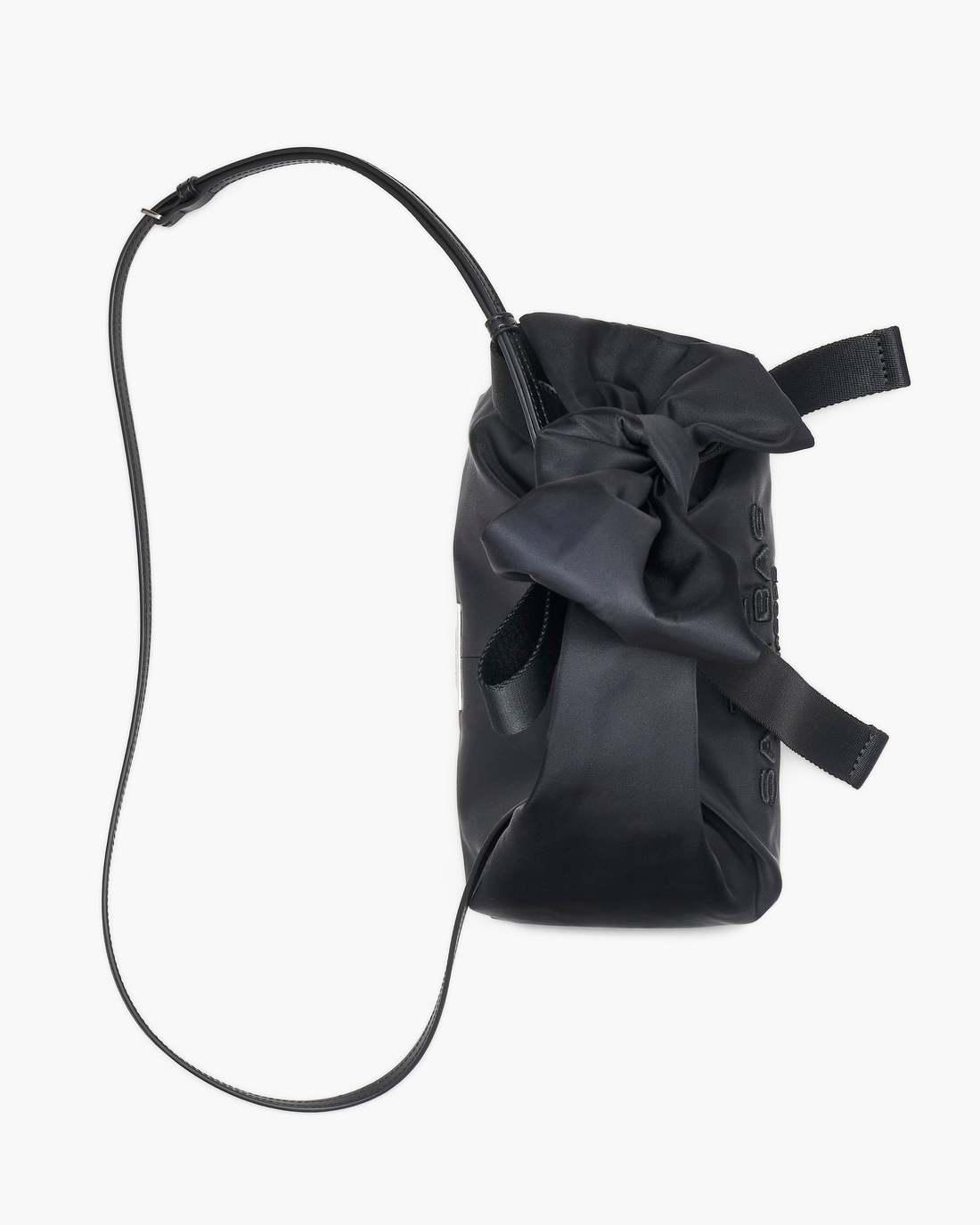 Marc Jacobs Discount - The Bow Nylon Mini Sack Bag Black
