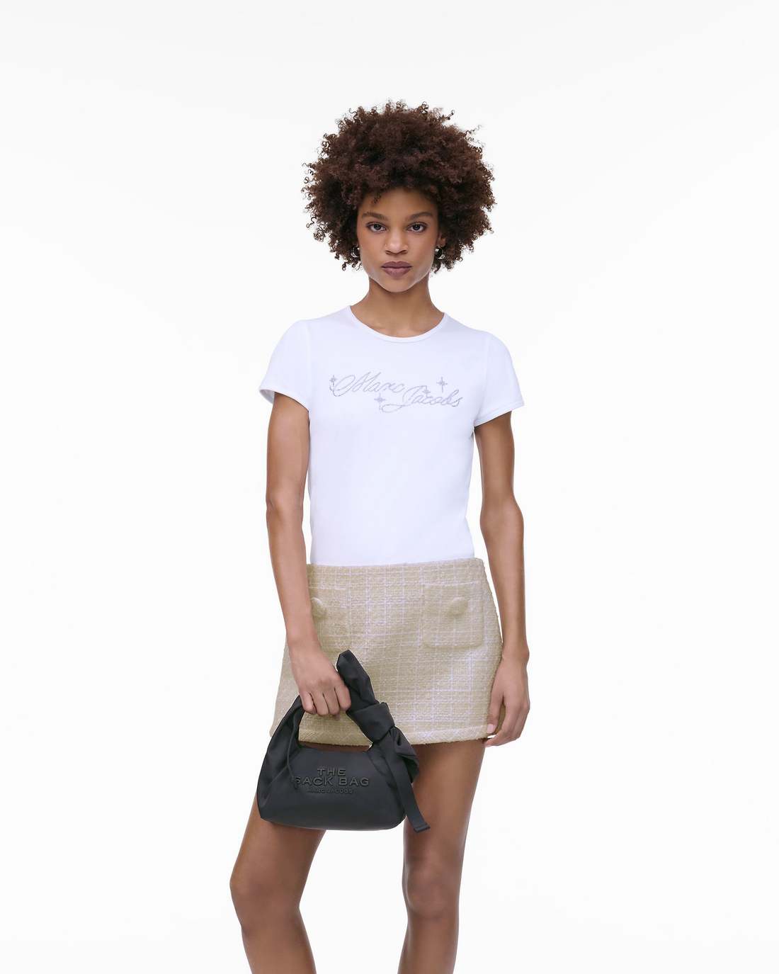 Marc Jacobs Discount - The Bow Nylon Mini Sack Bag Black
