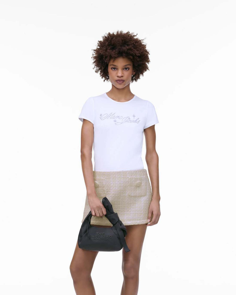 Marc Jacobs Discount - The Bow Nylon Mini Sack Bag Black