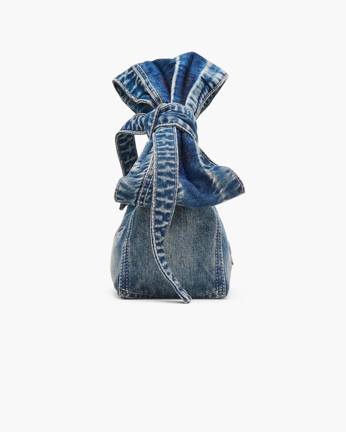 Marc Jacobs For Sale - The Bow Denim Mini Sack Bag Medium Wash Indigo