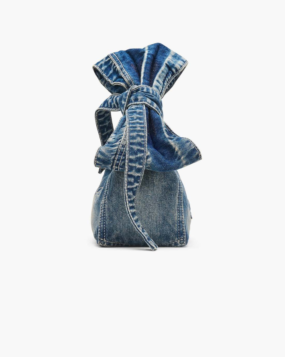 Marc Jacobs For Sale - The Bow Denim Mini Sack Bag Medium Wash Indigo