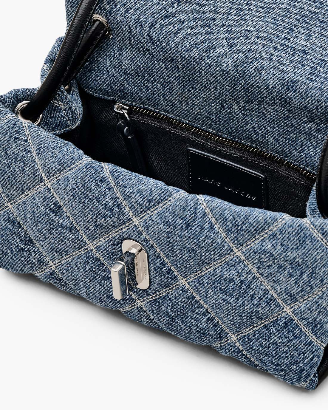 Marc Jacobs Online - The Quilted Denim Mini Dual Shoulder Bag Light Wash Indigo