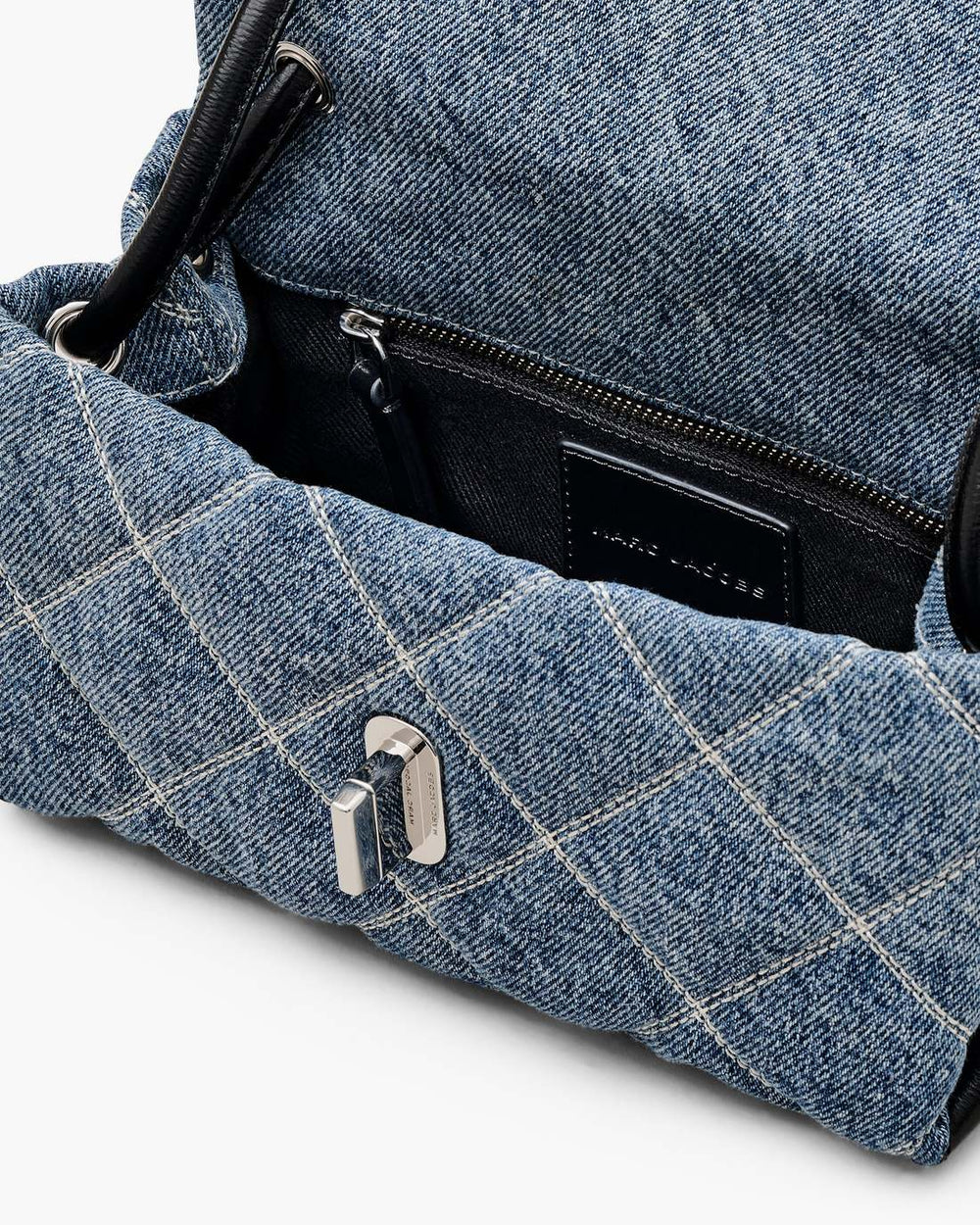Marc Jacobs Online - The Quilted Denim Mini Dual Shoulder Bag Light Wash Indigo