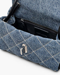Marc Jacobs Online - The Quilted Denim Mini Dual Shoulder Bag Light Wash Indigo