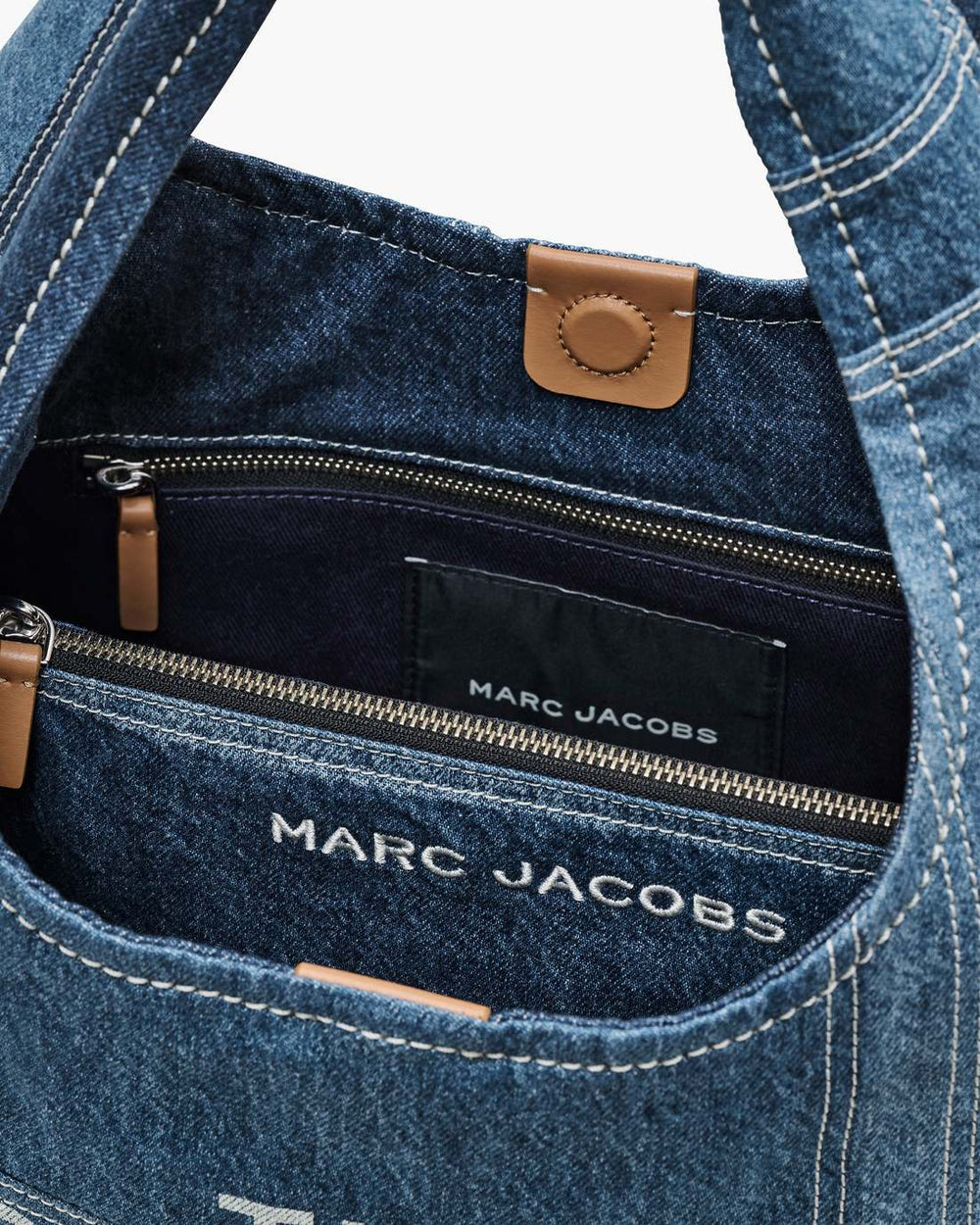 Marc Jacobs New - The Patchwork Denim Sack Bag Blue Denim