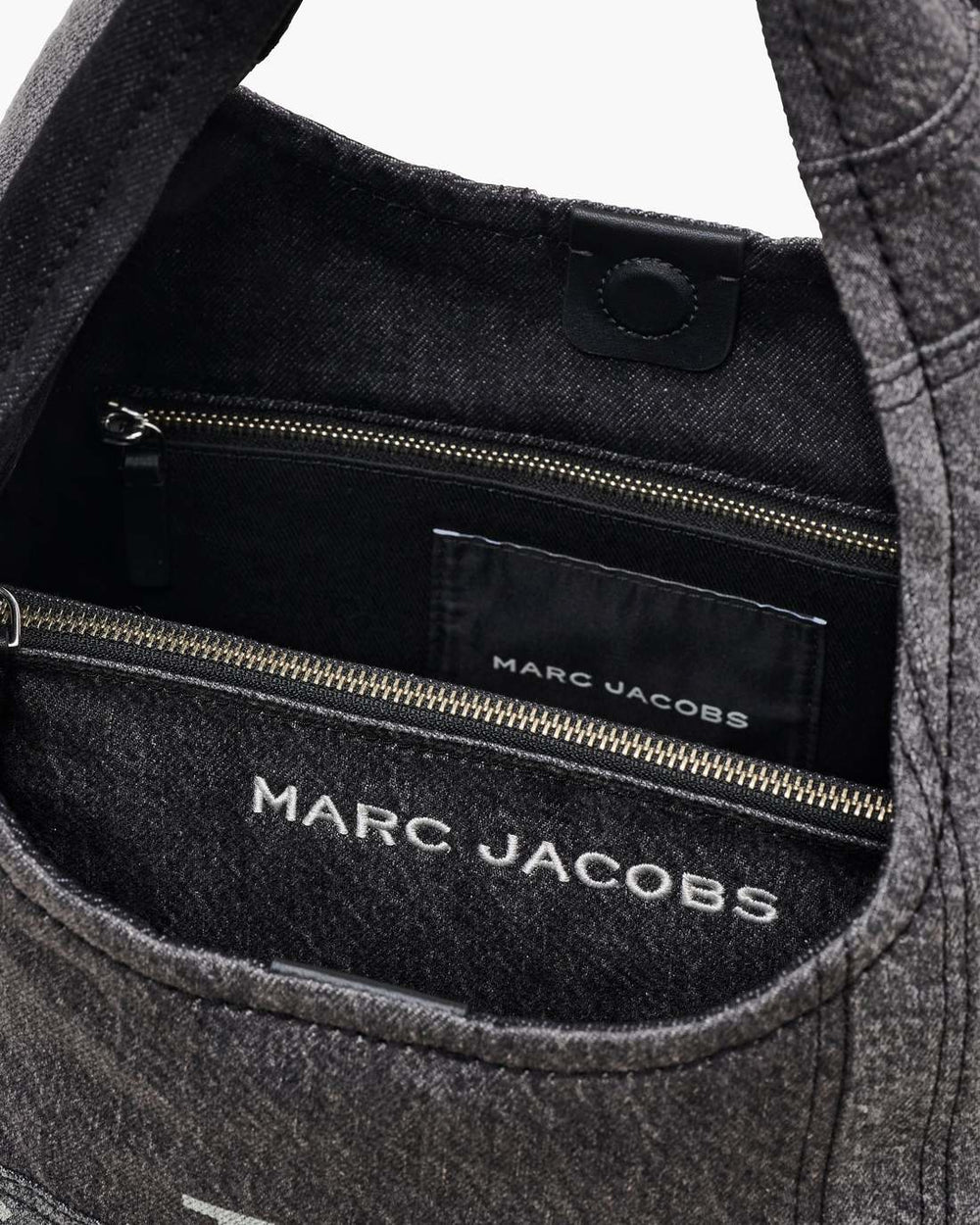 Marc Jacobs Online - The Patchwork Denim Sack Bag Black Denim