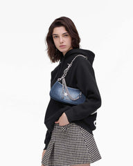 Marc Jacobs Discount - The Faded Denim Charm Shoulder Bag Faded Vintage Indigo