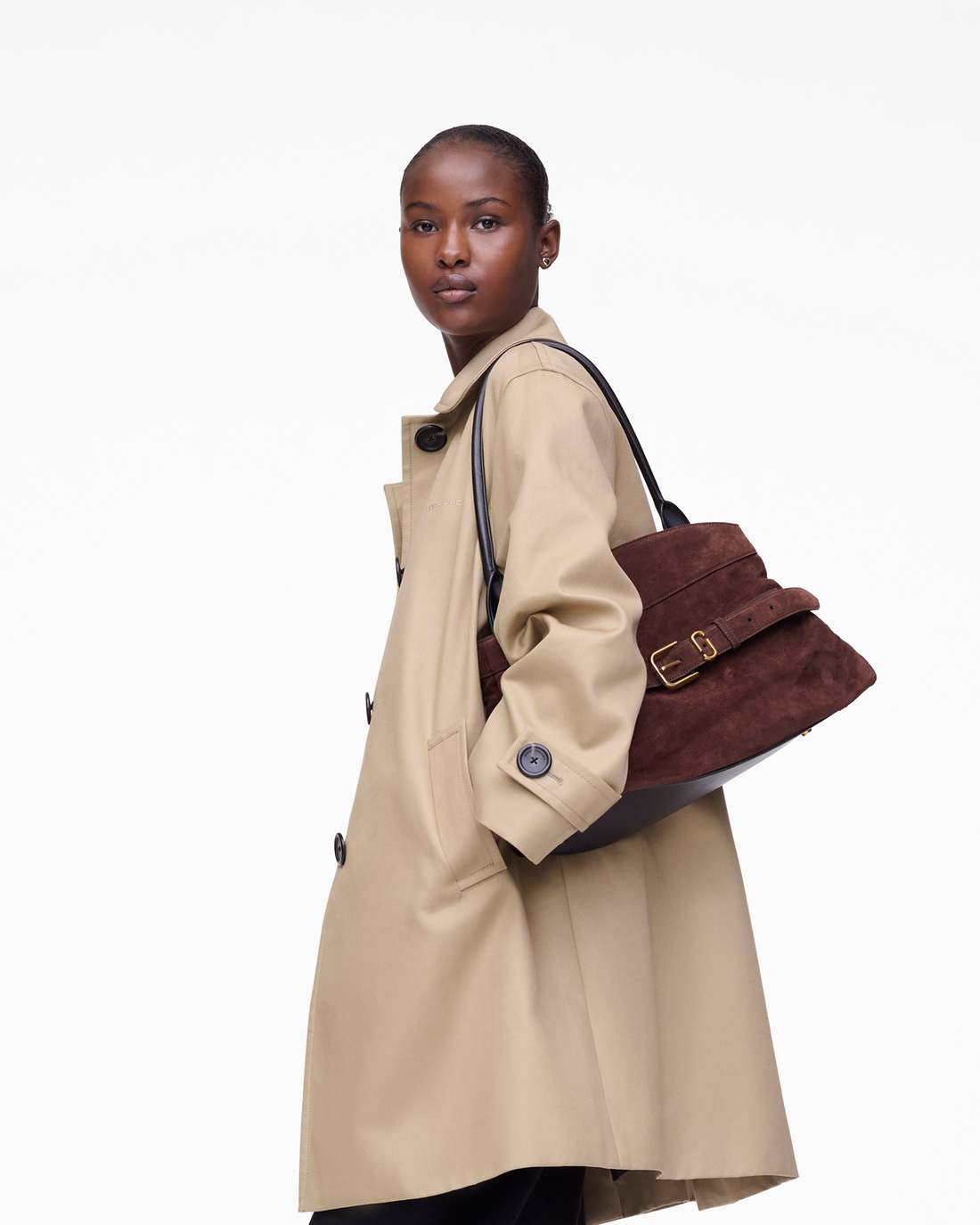 Marc Jacobs Online - The Suede Dakota Satchel Dark Brown