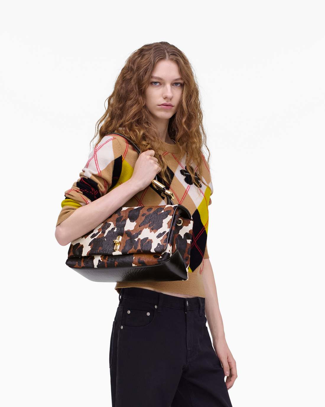 Marc Jacobs Online - The Cow Haircalf Large Dual Bag Mocha Multi