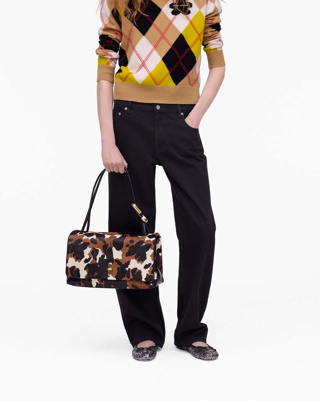 Marc Jacobs Online - The Cow Haircalf Large Dual Bag Mocha Multi