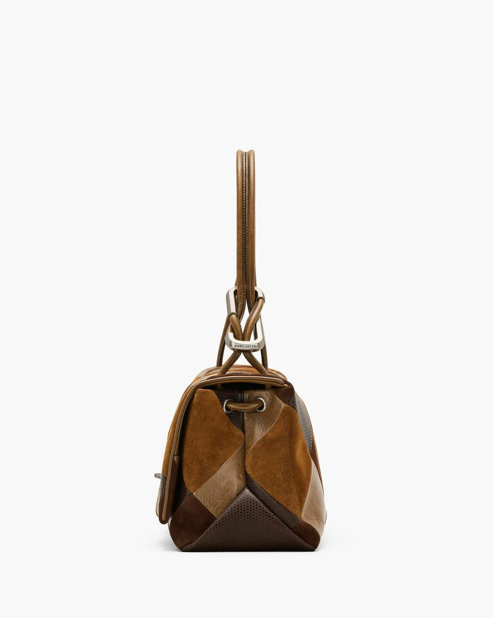 Marc Jacobs Discount - The Suede Patchwork Large Dual Bag Brown Multi