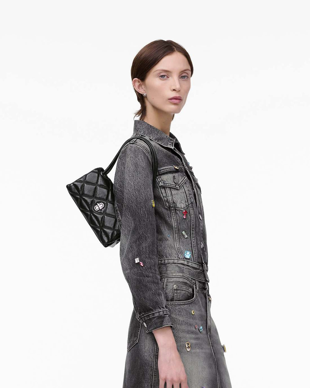 Marc Jacobs US - The Quilted Mini Dual Shoulder Bag Black