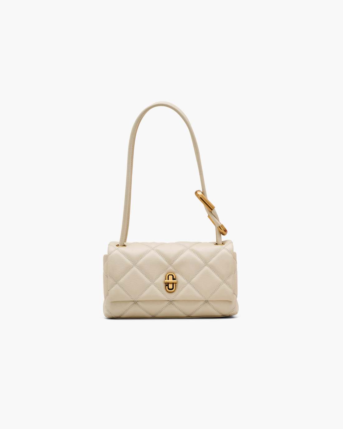 Marc Jacobs New - The Quilted Mini Dual Shoulder Bag Cloud White