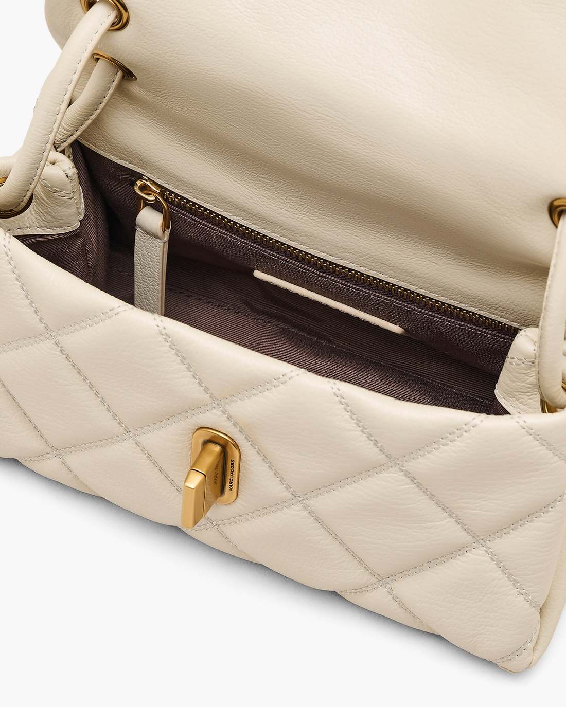 Marc Jacobs New - The Quilted Mini Dual Shoulder Bag Cloud White