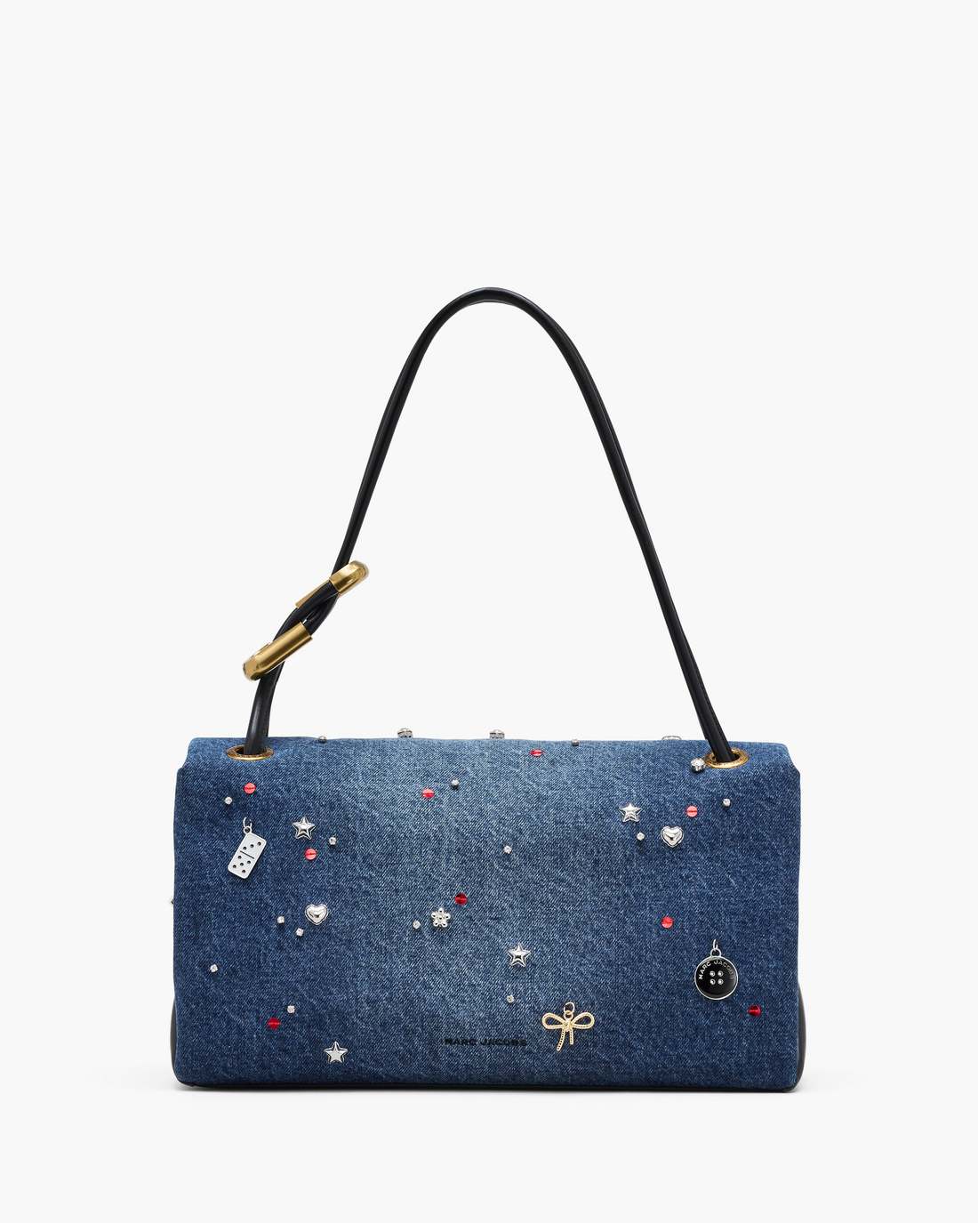 Marc Jacobs Online - The Trinket Charm Denim Large Dual Bag Medium Wash Multi