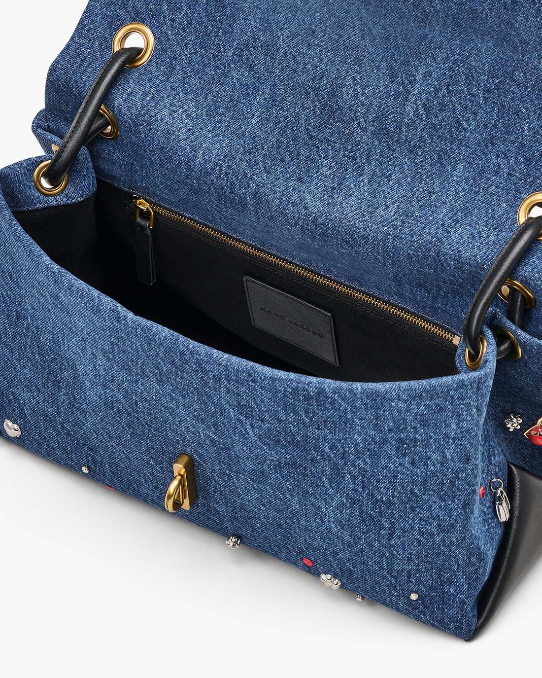 Marc Jacobs Online - The Trinket Charm Denim Large Dual Bag Medium Wash Multi