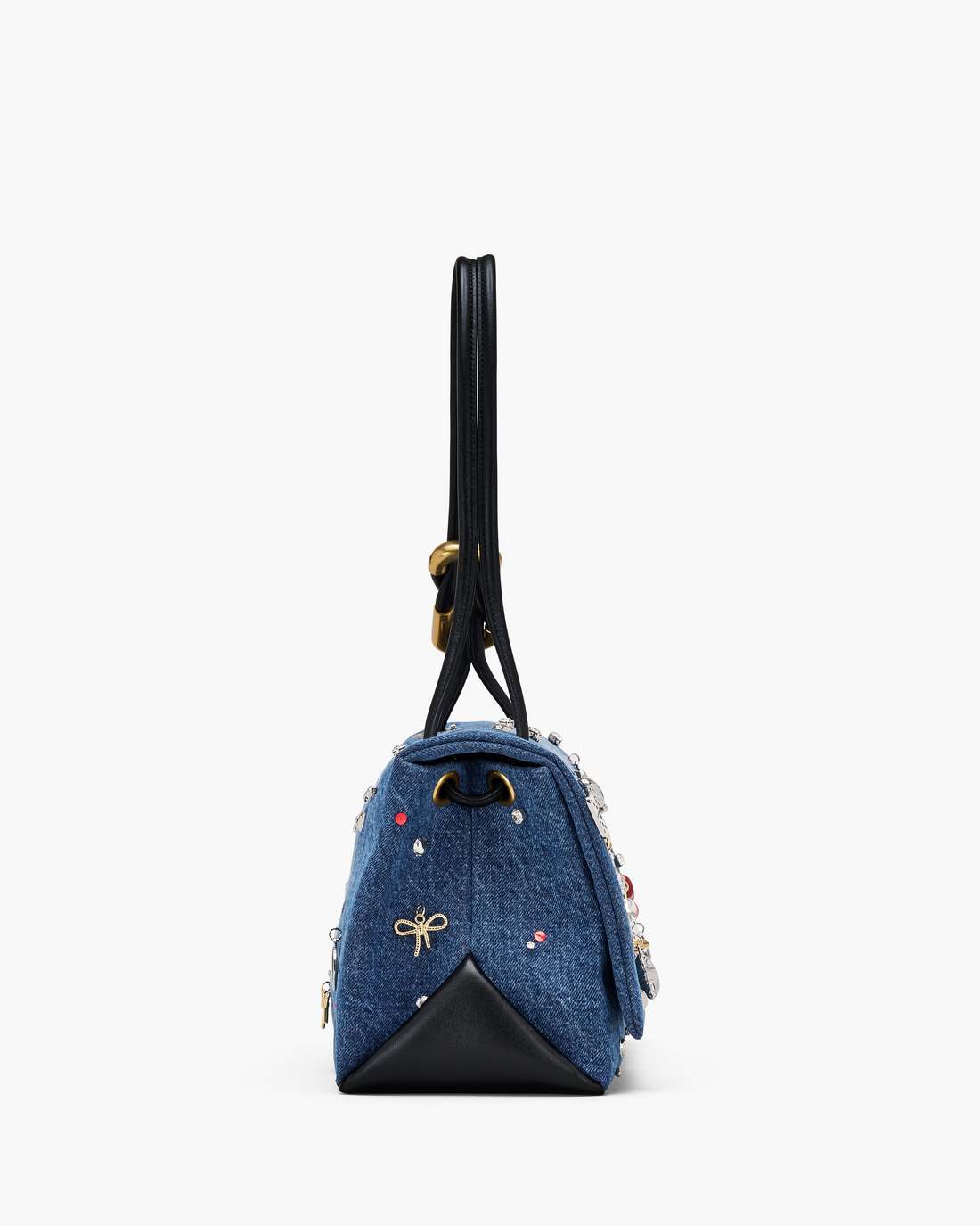 Marc Jacobs Online - The Trinket Charm Denim Large Dual Bag Medium Wash Multi