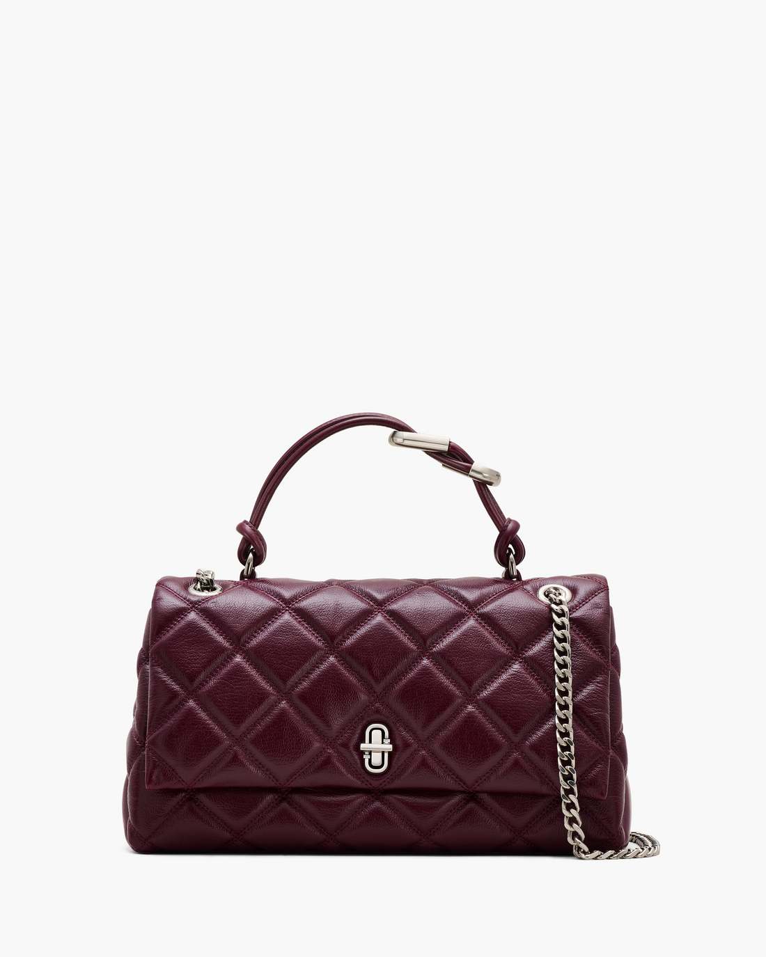 Marc Jacobs US - The Quilted Dual Convertible Shoulder Bag Dark Plum