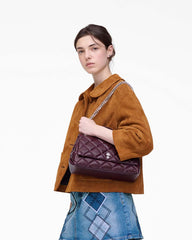 Marc Jacobs US - The Quilted Dual Convertible Shoulder Bag Dark Plum