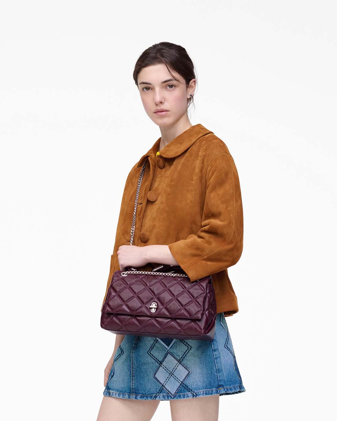 Marc Jacobs US - The Quilted Dual Convertible Shoulder Bag Dark Plum