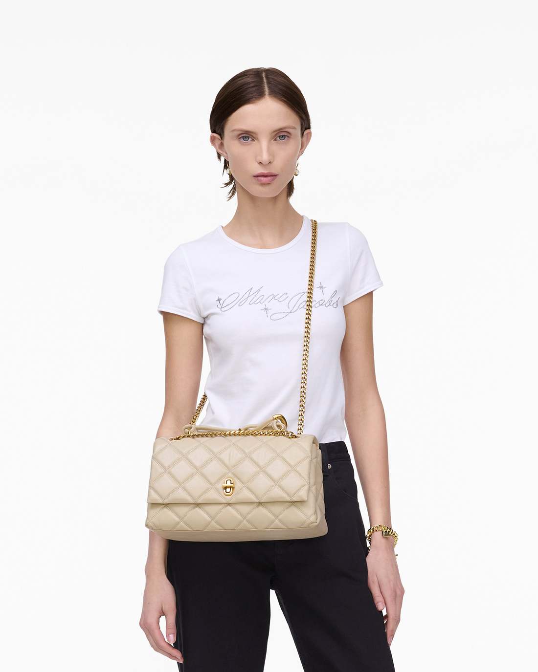 Marc Jacobs Online - The Quilted Dual Convertible Shoulder Bag Cloud White