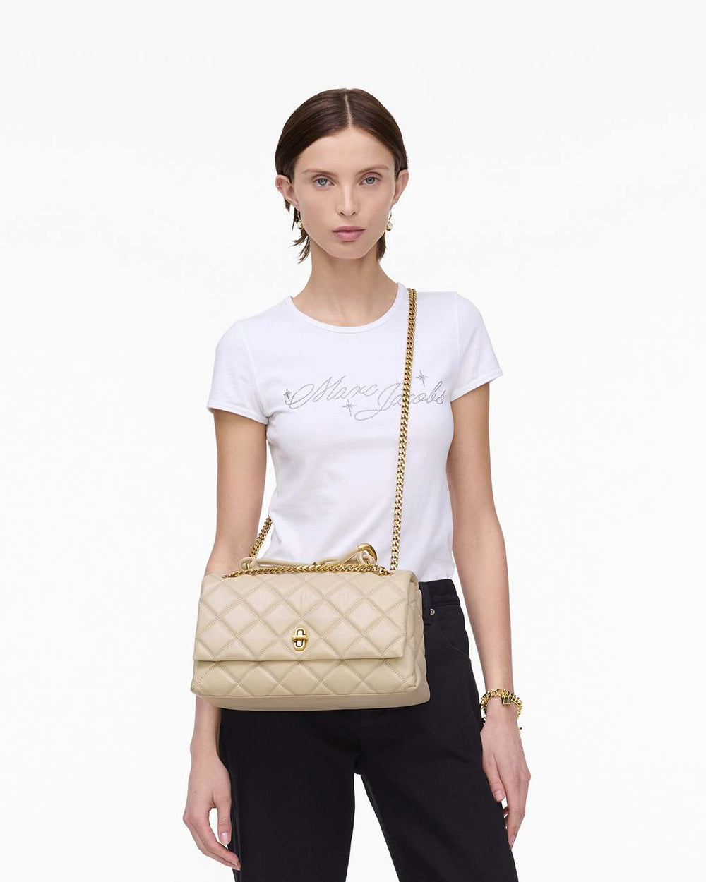 Marc Jacobs Online - The Quilted Dual Convertible Shoulder Bag Cloud White