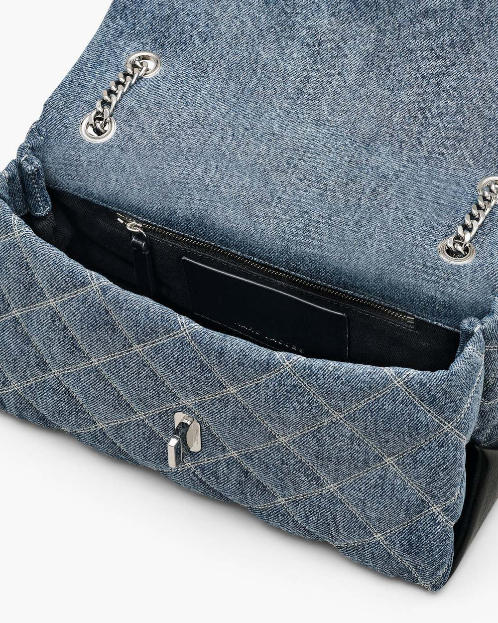 Marc Jacobs Discount - The Quilted Denim Dual Convertible Shoulder Bag Light Wash Indigo