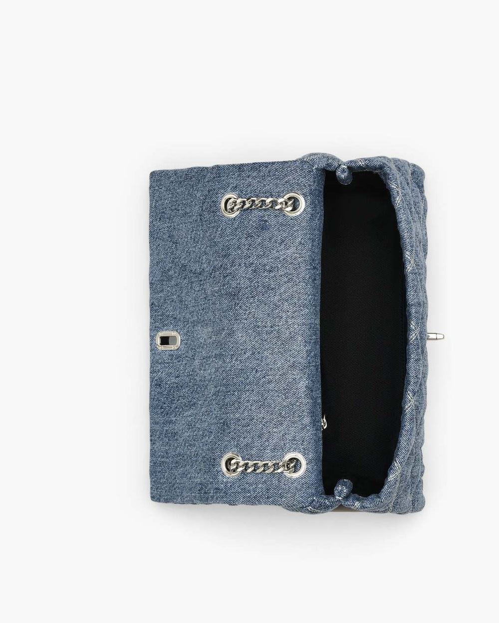 Marc Jacobs Discount - The Quilted Denim Dual Convertible Shoulder Bag Light Wash Indigo