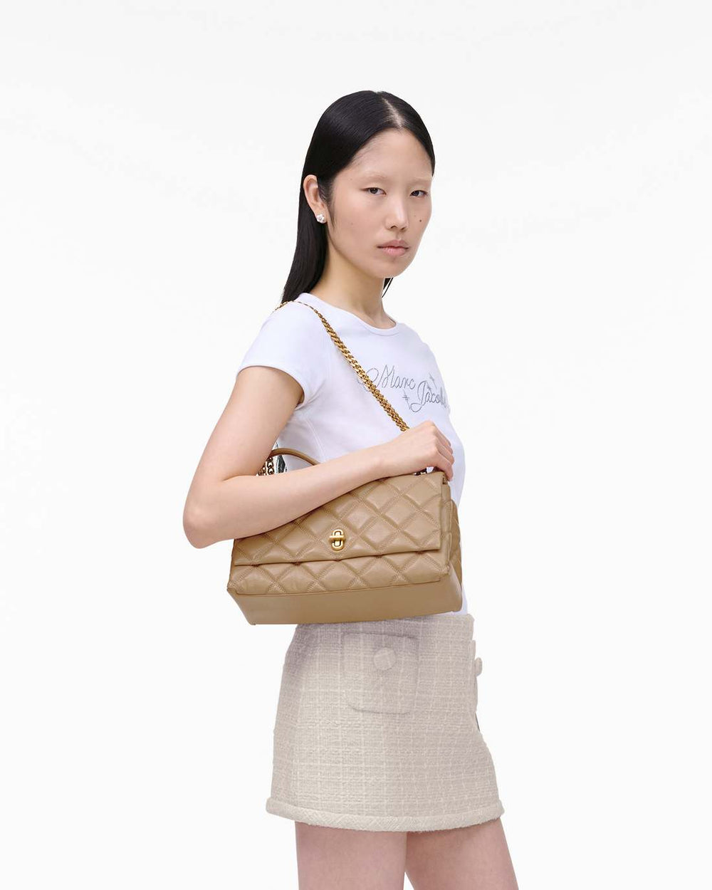 Marc Jacobs Outlet - The Quilted Dual Convertible Shoulder Bag Camel