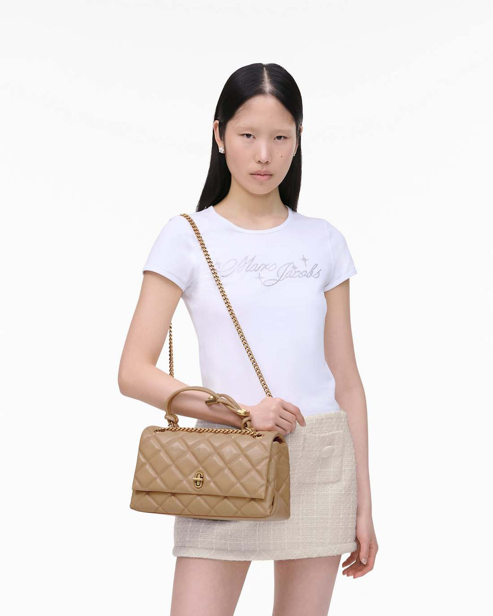 Marc Jacobs Outlet - The Quilted Dual Convertible Shoulder Bag Camel