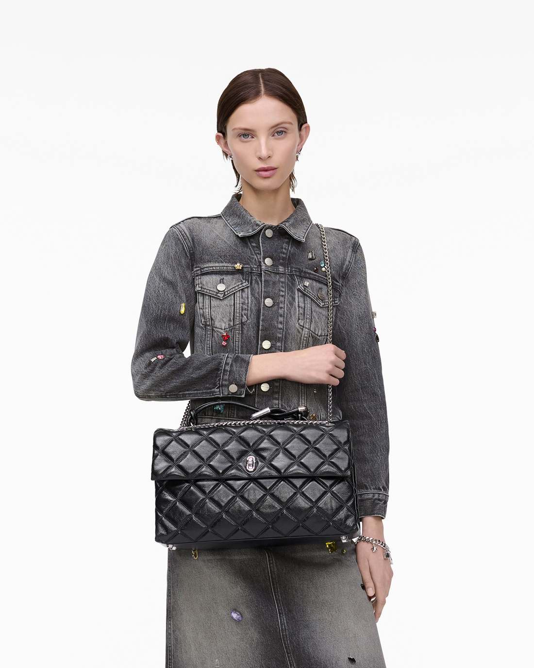 Marc Jacobs US - The Quilted XL Dual Convertible Shoulder Bag Black