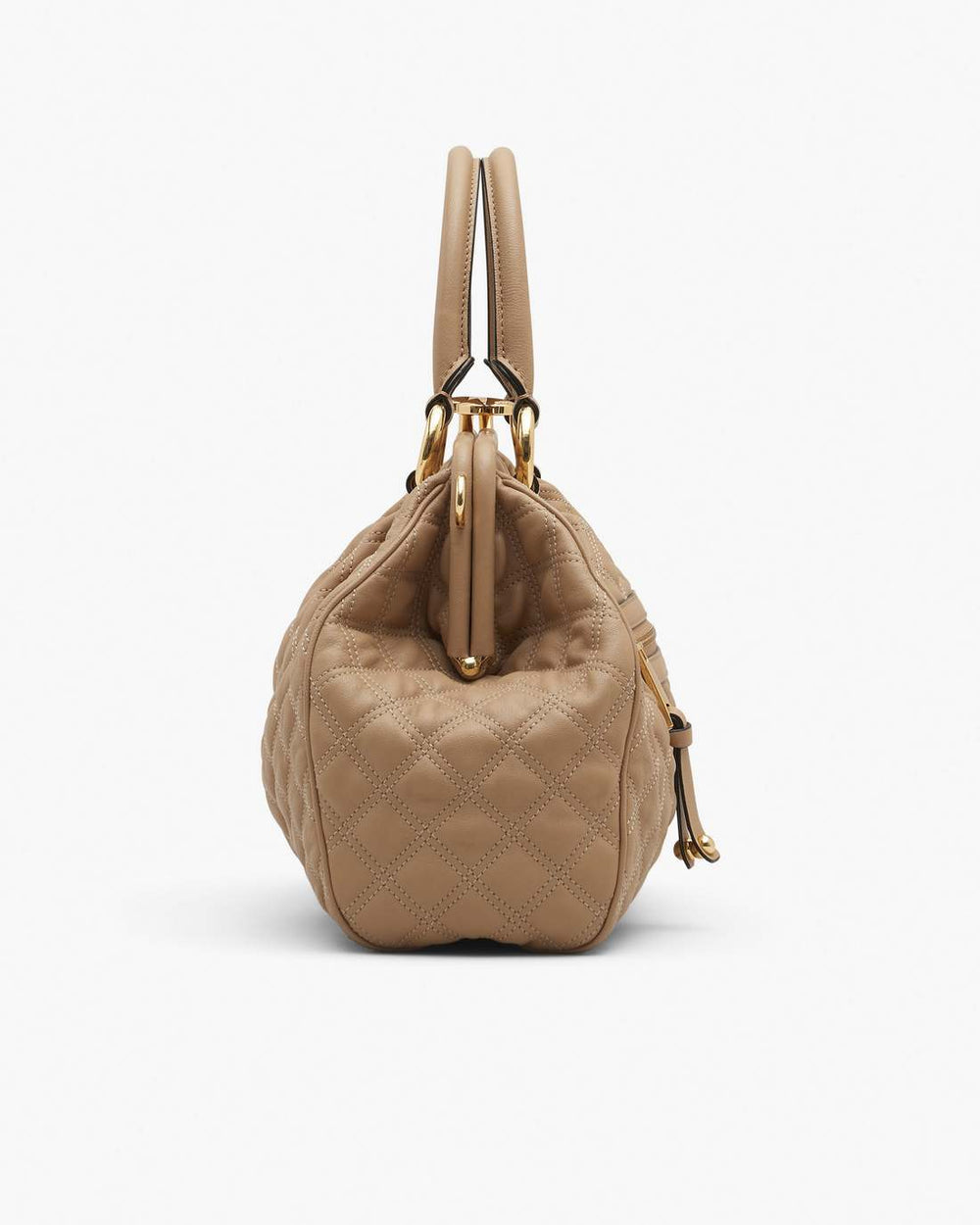 Marc Jacobs New - Re-Edition Quilted Leather Stam Bag Camel
