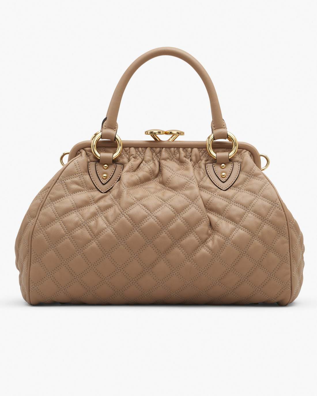 Marc Jacobs New - Re-Edition Quilted Leather Stam Bag Camel