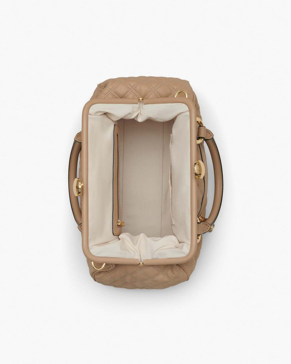 Marc Jacobs New - Re-Edition Quilted Leather Stam Bag Camel