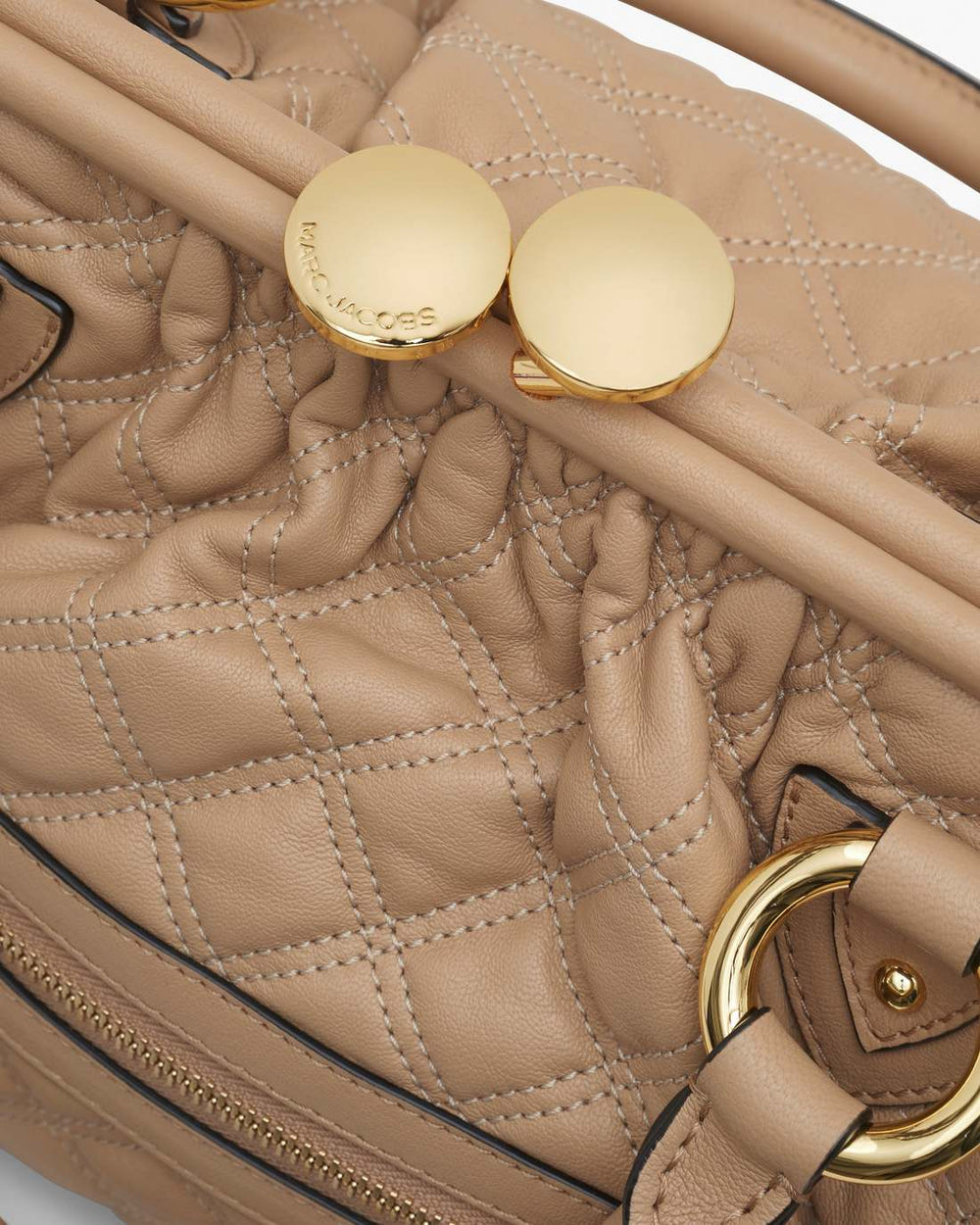 Marc Jacobs New - Re-Edition Quilted Leather Stam Bag Camel