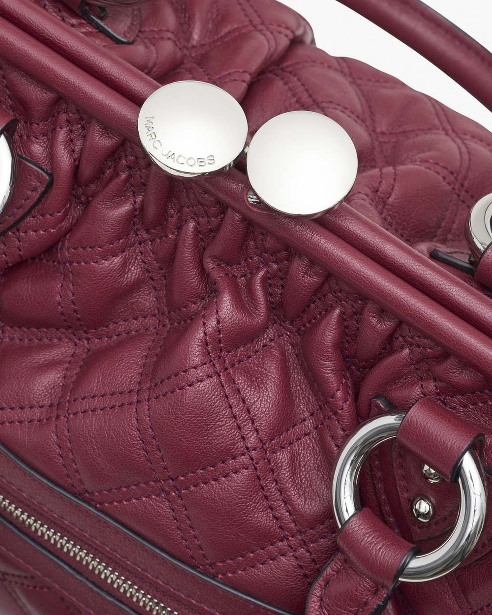 Marc Jacobs Sale - Re-Edition Quilted Leather Stam Bag Cherry