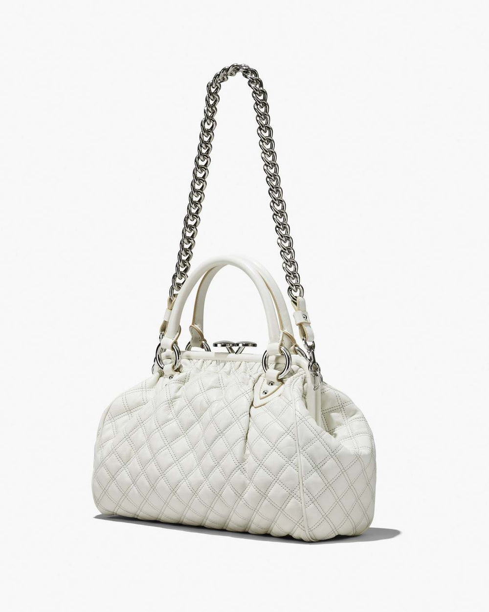 Marc Jacobs Discount - Re-Edition Quilted Leather Stam Bag Cloud White