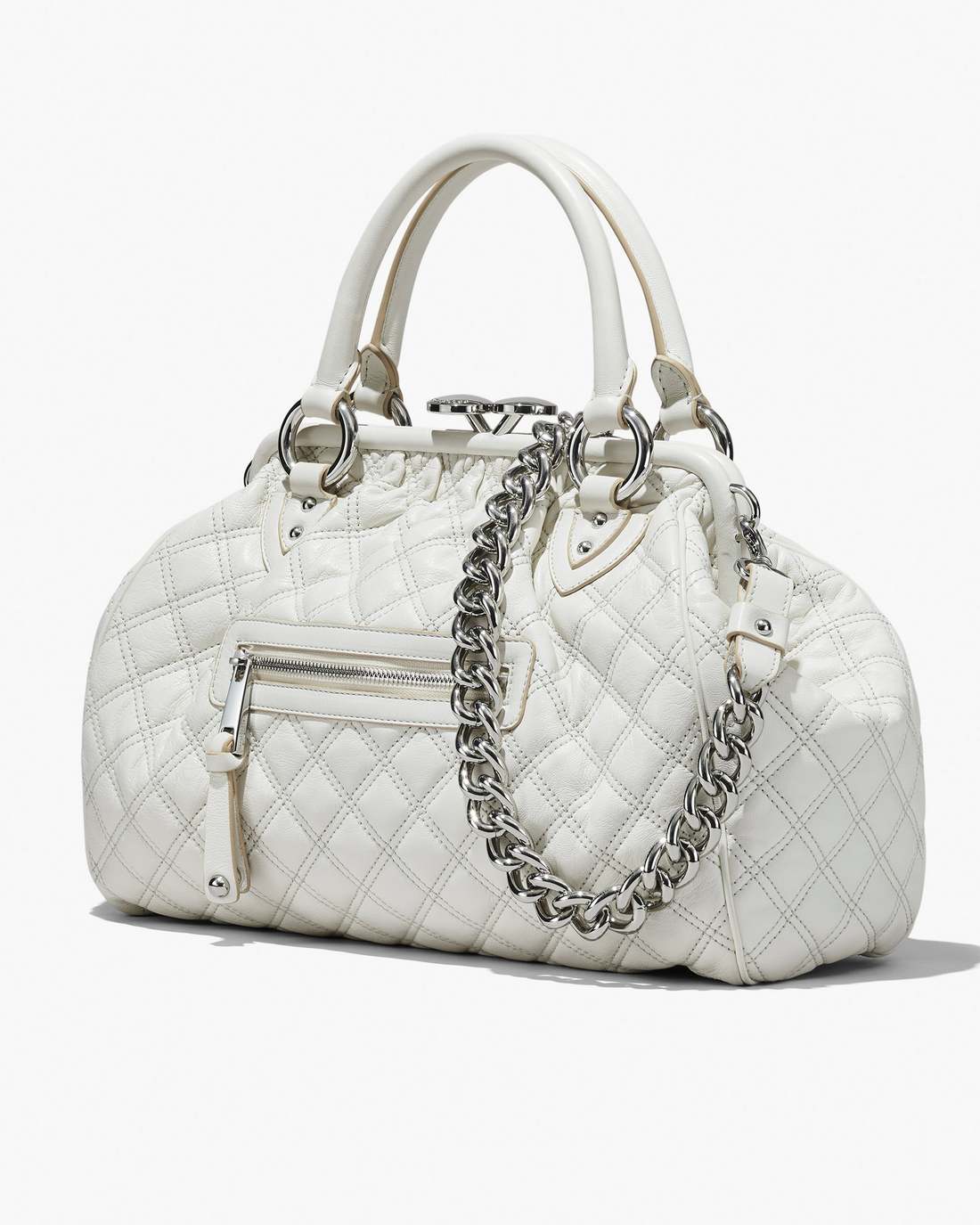 Marc Jacobs Discount - Re-Edition Quilted Leather Stam Bag Cloud White